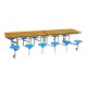 Rectangular Mobile Folding Table with 12 Seats